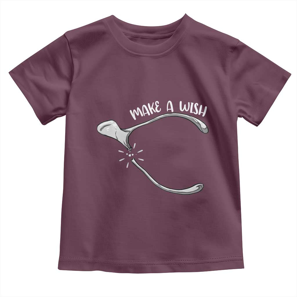 Funny Thanksgiving Turkey Wishbone Toddler T Shirt Make A Wish Chicken Turkey - Wonder Print Shop