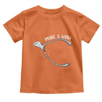 Funny Thanksgiving Turkey Wishbone Toddler T Shirt Make A Wish Chicken Turkey - Wonder Print Shop