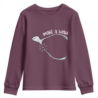 Funny Thanksgiving Turkey Wishbone Youth Sweatshirt Make A Wish Chicken Turkey - Wonder Print Shop