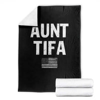 Funny Aunt Tifa Throw Blanket Political Satire Vintage American Flag - Wonder Print Shop