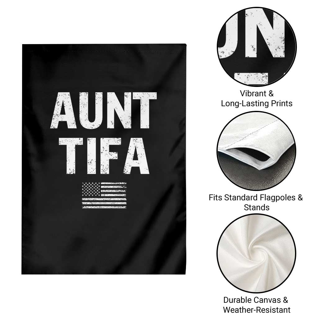 Funny Aunt Tifa Garden Flag Political Satire Vintage American Flag - Wonder Print Shop