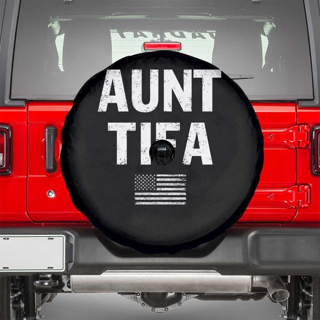 Funny Aunt Tifa Spare Tire Cover Political Satire Vintage American Flag - Wonder Print Shop