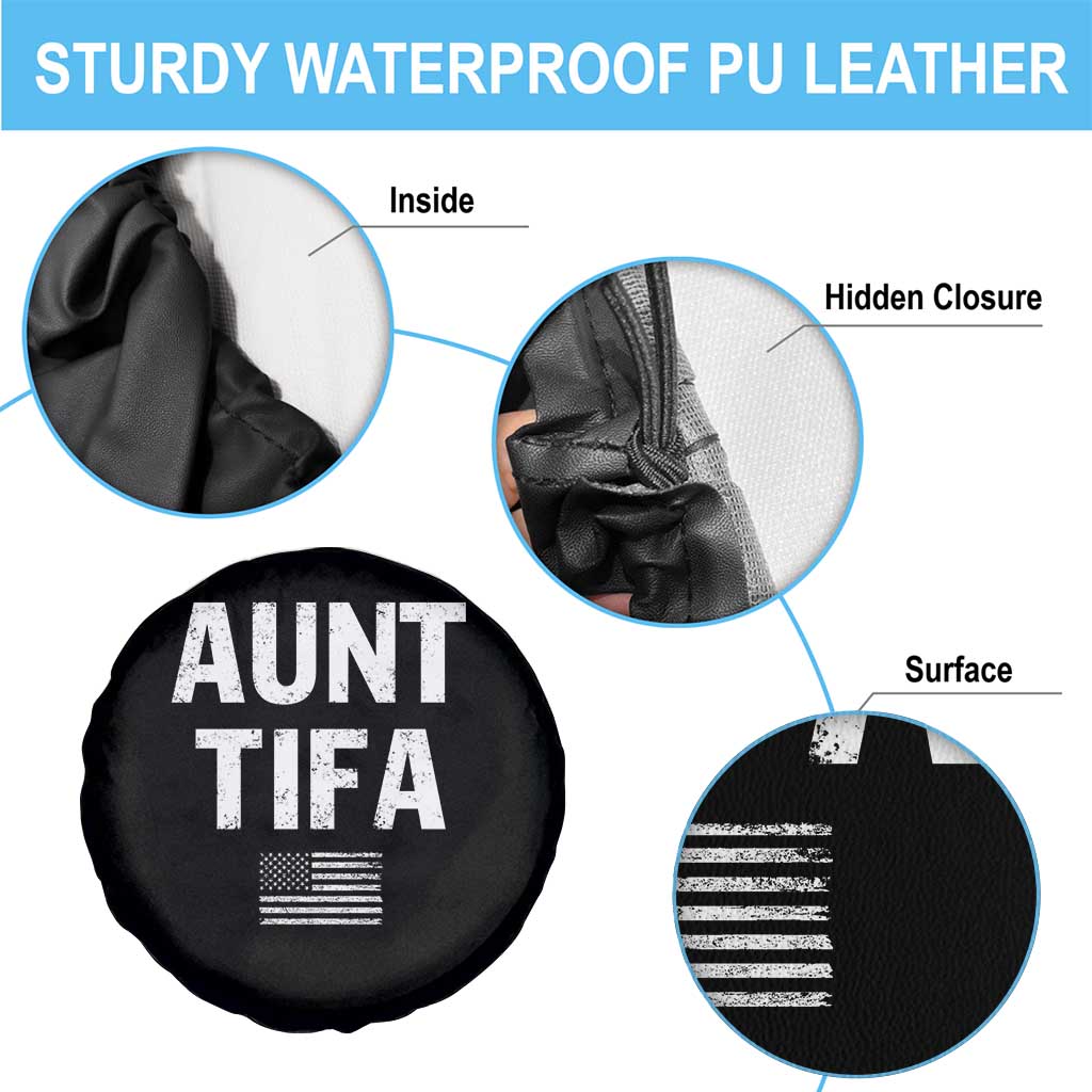 Funny Aunt Tifa Spare Tire Cover Political Satire Vintage American Flag - Wonder Print Shop