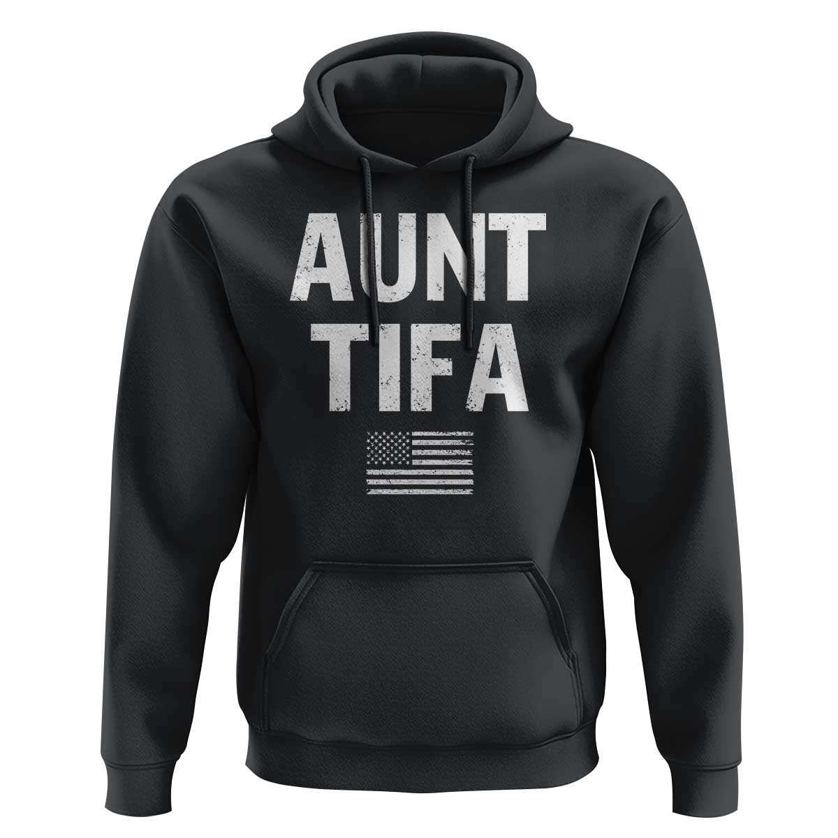 Funny Aunt Tifa Hoodie Political Satire Vintage American Flag - Wonder Print Shop