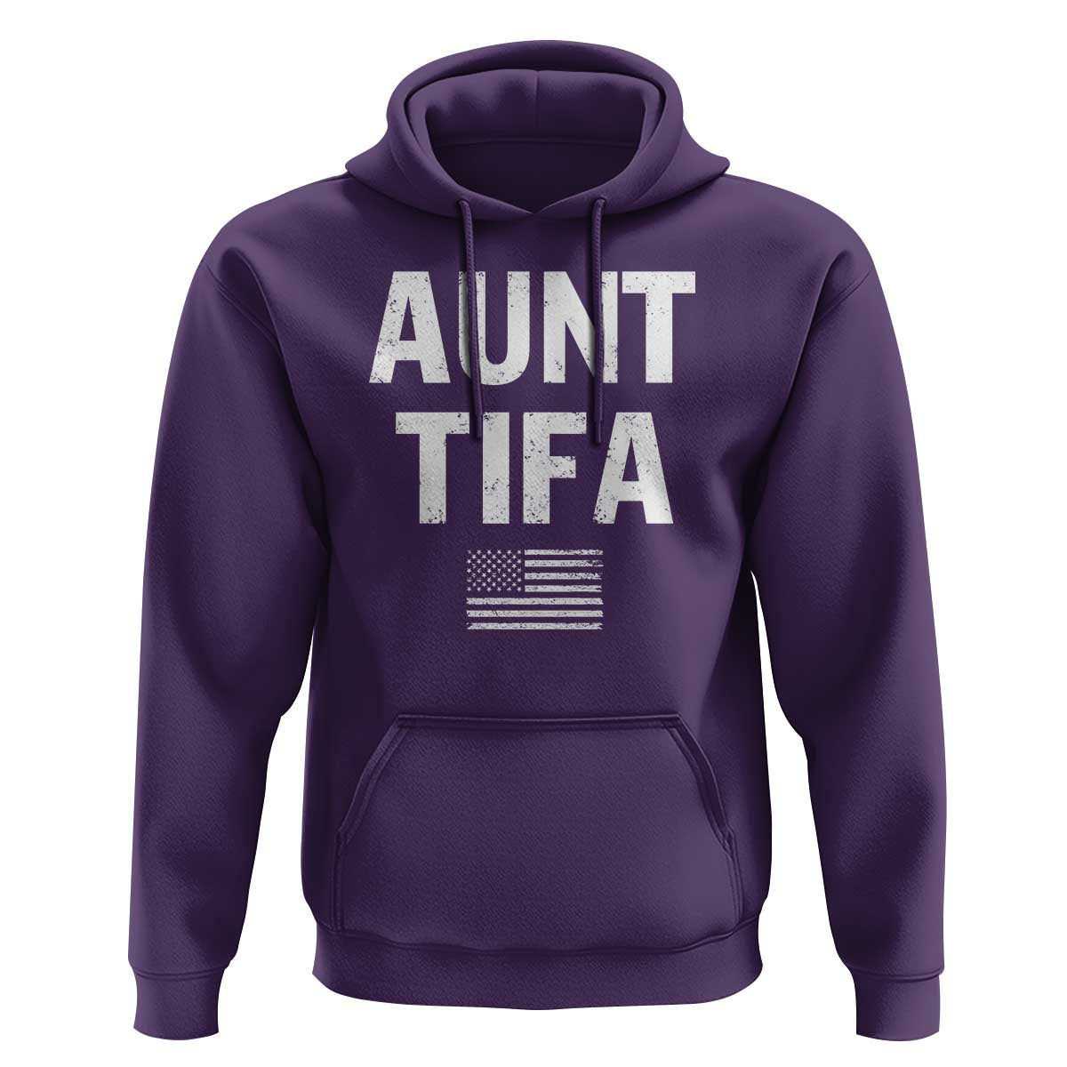 Funny Aunt Tifa Hoodie Political Satire Vintage American Flag - Wonder Print Shop