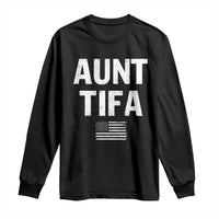 Funny Aunt Tifa Long Sleeve Shirt Political Satire Vintage American Flag - Wonder Print Shop