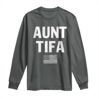 Funny Aunt Tifa Long Sleeve Shirt Political Satire Vintage American Flag - Wonder Print Shop