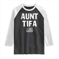 Funny Aunt Tifa Raglan Shirt Political Satire Vintage American Flag - Wonder Print Shop