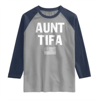 Funny Aunt Tifa Raglan Shirt Political Satire Vintage American Flag - Wonder Print Shop