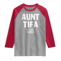 Funny Aunt Tifa Raglan Shirt Political Satire Vintage American Flag - Wonder Print Shop