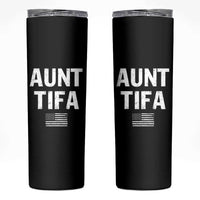 Funny Aunt Tifa Skinny Tumbler Political Satire Vintage American Flag - Wonder Print Shop