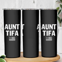 Funny Aunt Tifa Skinny Tumbler Political Satire Vintage American Flag - Wonder Print Shop