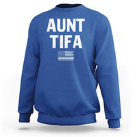 Funny Aunt Tifa Sweatshirt Political Satire Vintage American Flag - Wonder Print Shop