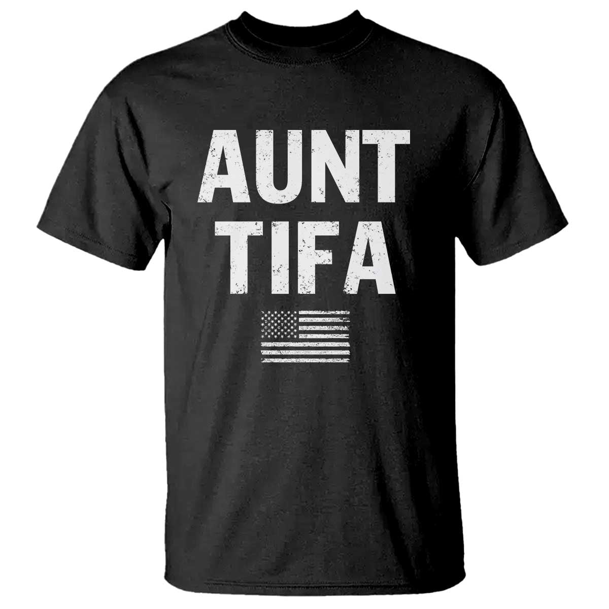 Funny Aunt Tifa T Shirt Political Satire Vintage American Flag - Wonder Print Shop