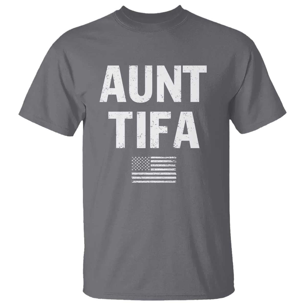 Funny Aunt Tifa T Shirt Political Satire Vintage American Flag - Wonder Print Shop