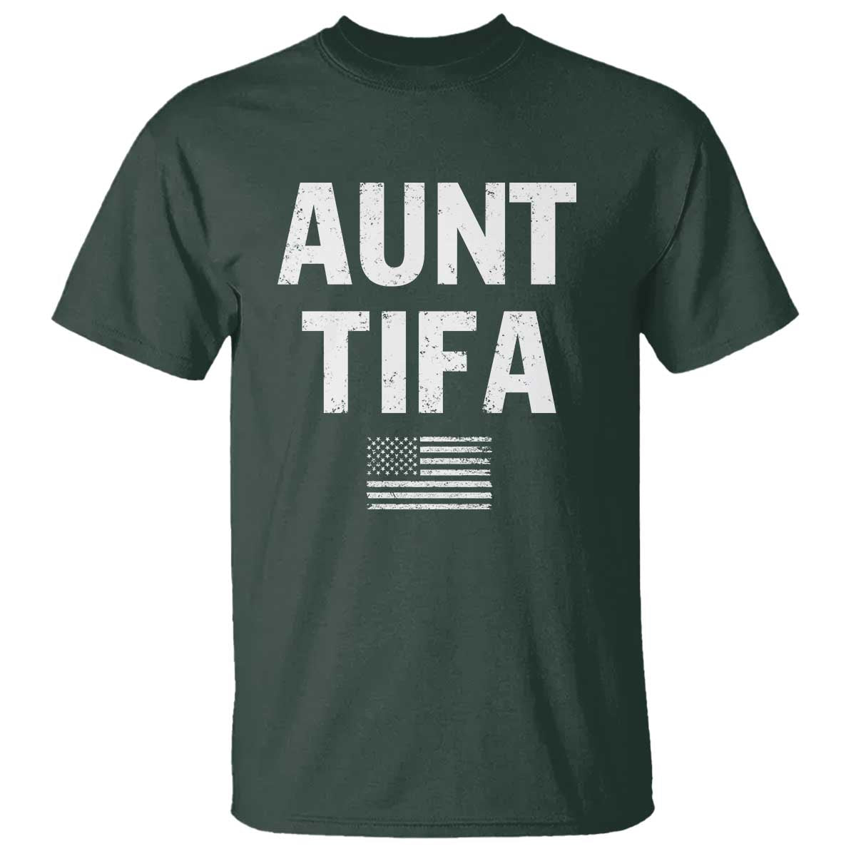 Funny Aunt Tifa T Shirt Political Satire Vintage American Flag - Wonder Print Shop