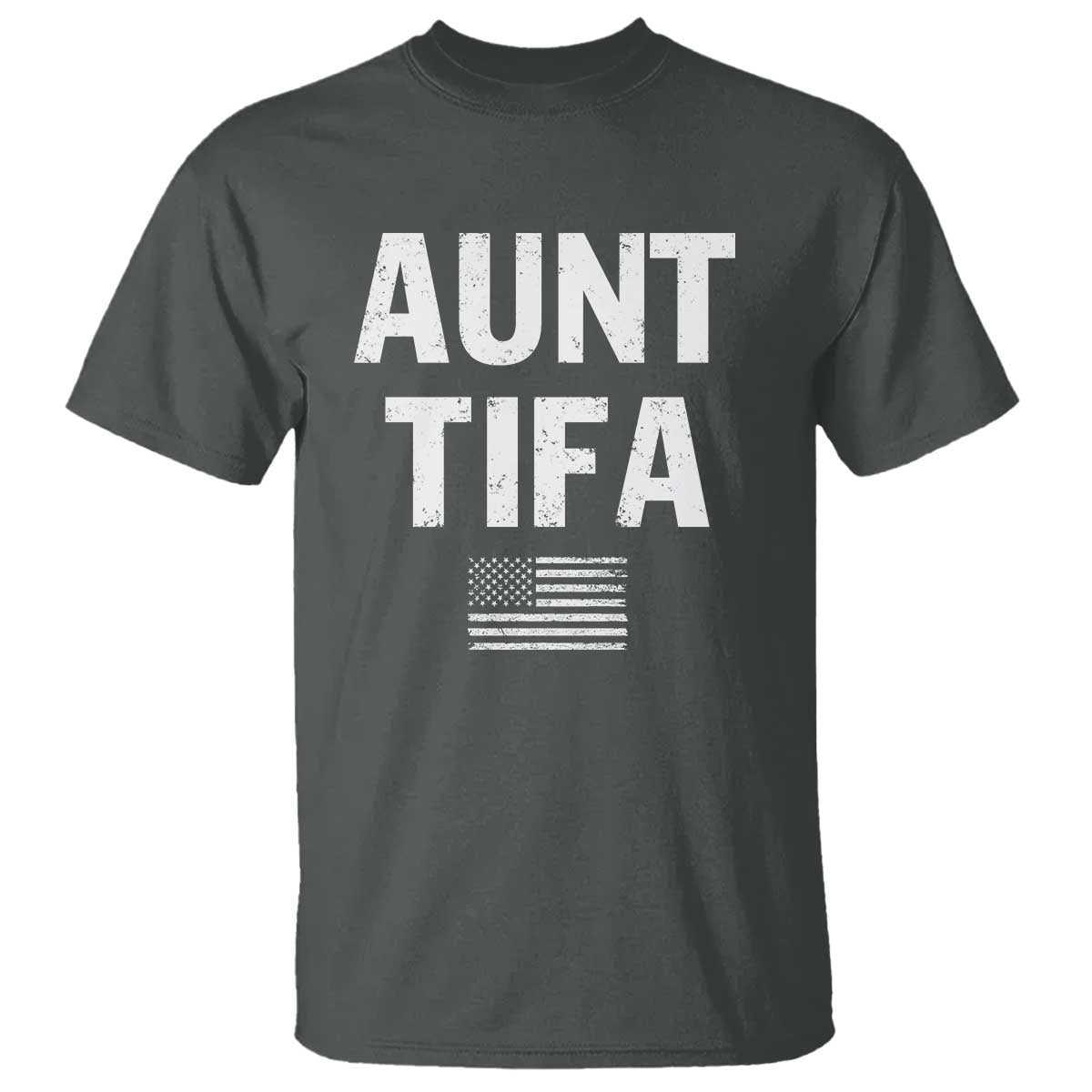 Funny Aunt Tifa T Shirt Political Satire Vintage American Flag - Wonder Print Shop