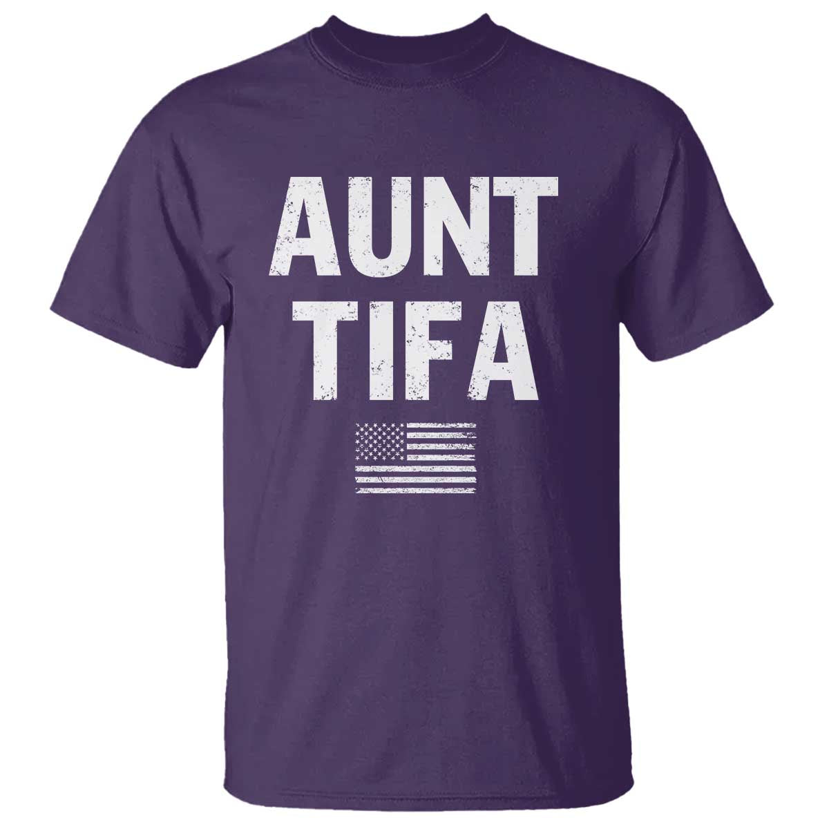 Funny Aunt Tifa T Shirt Political Satire Vintage American Flag - Wonder Print Shop