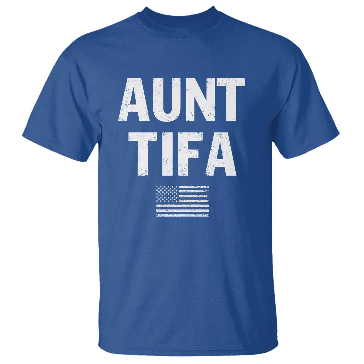 Funny Aunt Tifa T Shirt Political Satire Vintage American Flag - Wonder Print Shop