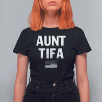 Funny Aunt Tifa T Shirt For Women Political Satire Vintage American Flag - Wonder Print Shop