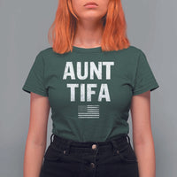 Funny Aunt Tifa T Shirt For Women Political Satire Vintage American Flag - Wonder Print Shop