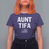Funny Aunt Tifa T Shirt For Women Political Satire Vintage American Flag - Wonder Print Shop
