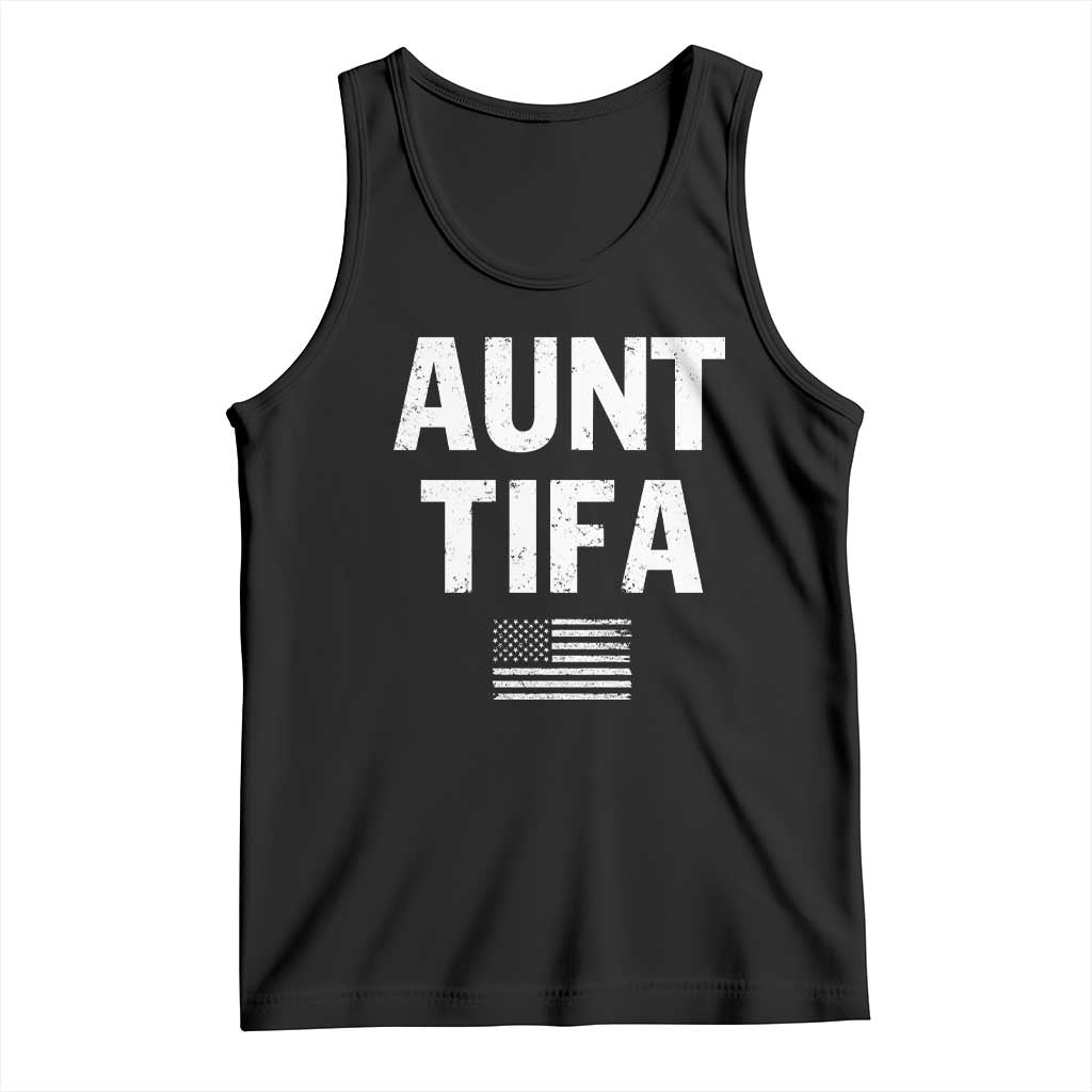 Funny Aunt Tifa Tank Top Political Satire Vintage American Flag - Wonder Print Shop