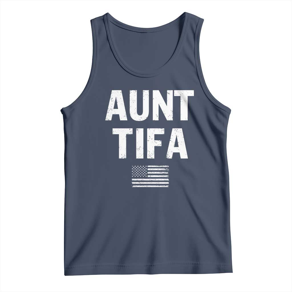 Funny Aunt Tifa Tank Top Political Satire Vintage American Flag - Wonder Print Shop