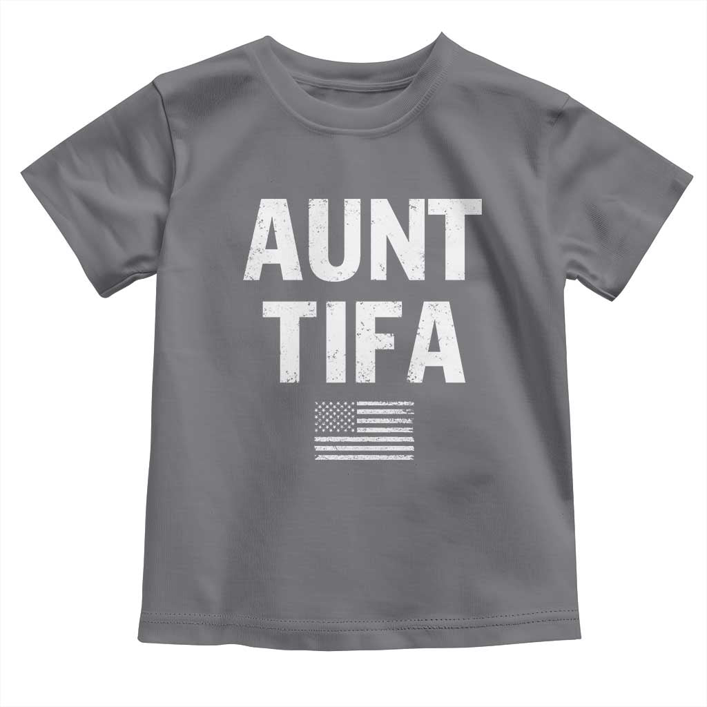 Funny Aunt Tifa Toddler T Shirt Political Satire Vintage American Flag - Wonder Print Shop