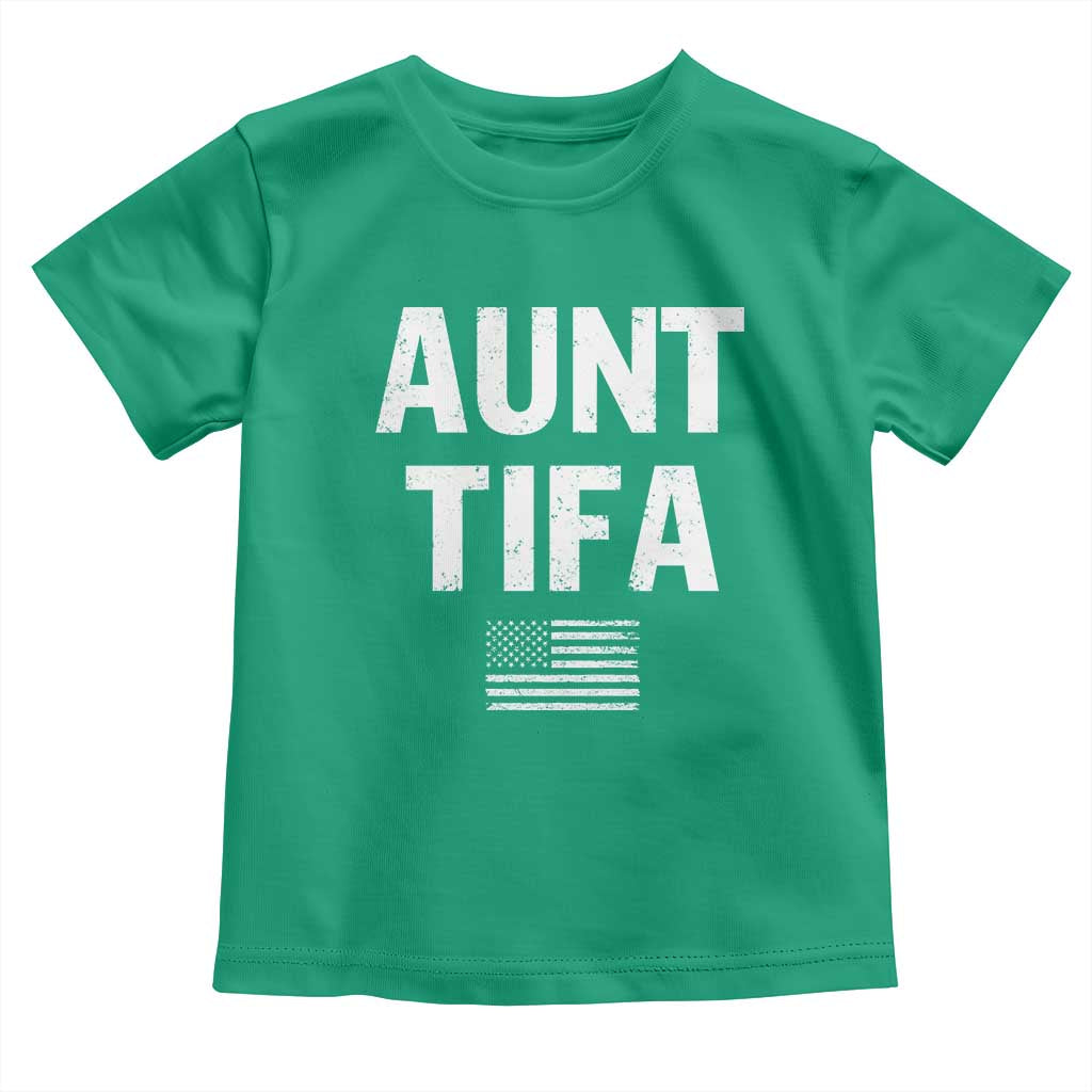 Funny Aunt Tifa Toddler T Shirt Political Satire Vintage American Flag - Wonder Print Shop