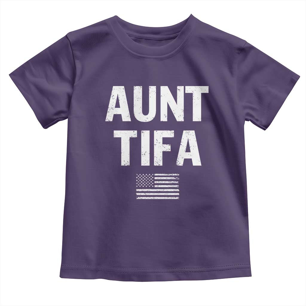 Funny Aunt Tifa Toddler T Shirt Political Satire Vintage American Flag - Wonder Print Shop