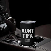 Funny Aunt Tifa Tumbler Cup Political Satire Vintage American Flag - Wonder Print Shop