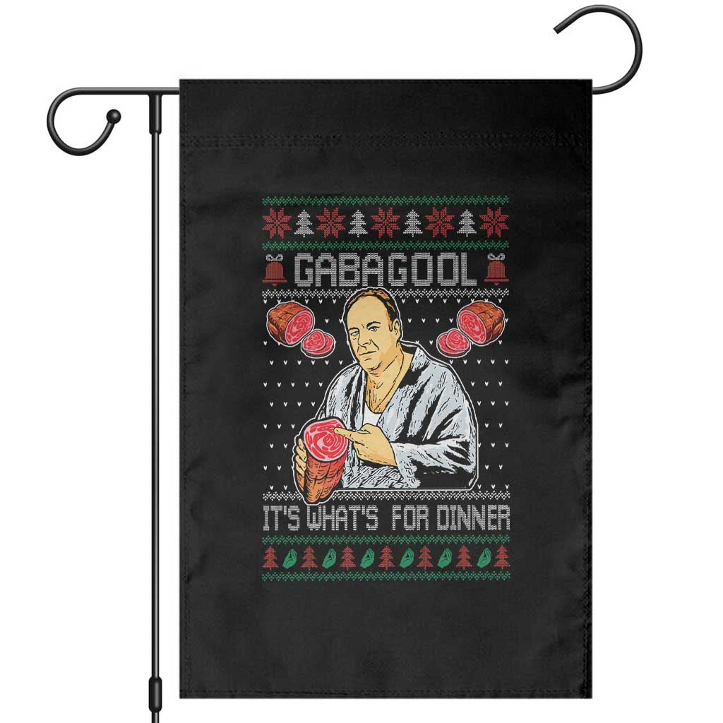 Funny Christmas Mafia Garden Flag Gabagool It Is Whats For Dinner Gangster Movie - Wonder Print Shop