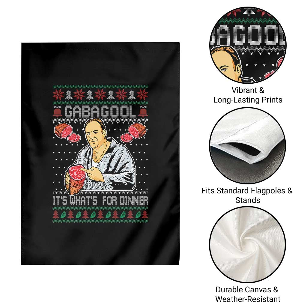 Funny Christmas Mafia Garden Flag Gabagool It Is Whats For Dinner Gangster Movie - Wonder Print Shop