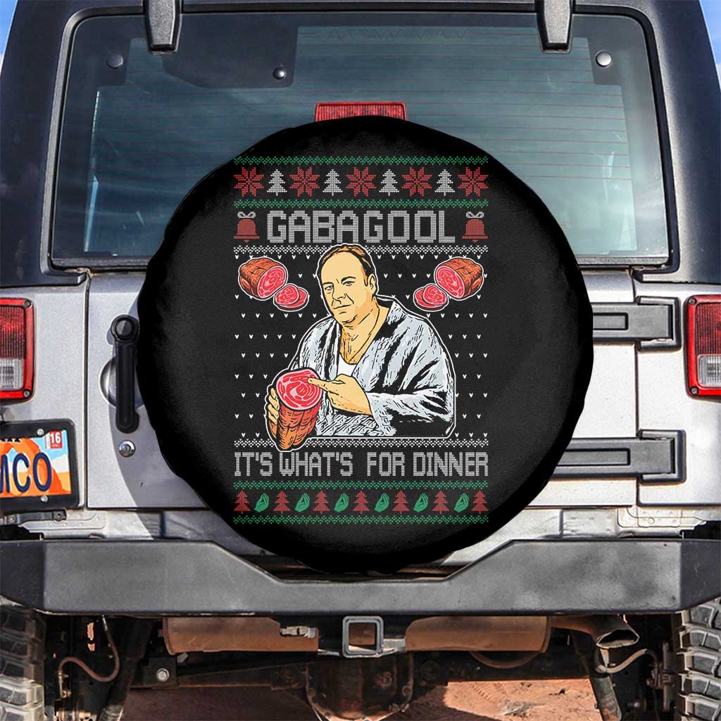 Funny Christmas Mafia Spare Tire Cover Gabagool It Is Whats For Dinner Gangster Movie - Wonder Print Shop