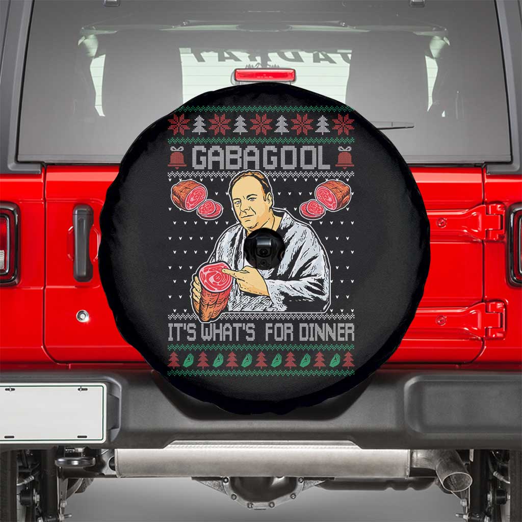 Funny Christmas Mafia Spare Tire Cover Gabagool It Is Whats For Dinner Gangster Movie - Wonder Print Shop