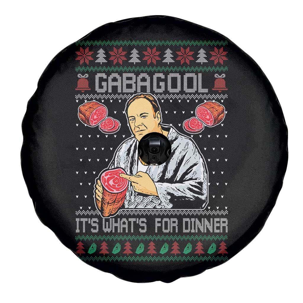 Funny Christmas Mafia Spare Tire Cover Gabagool It Is Whats For Dinner Gangster Movie - Wonder Print Shop