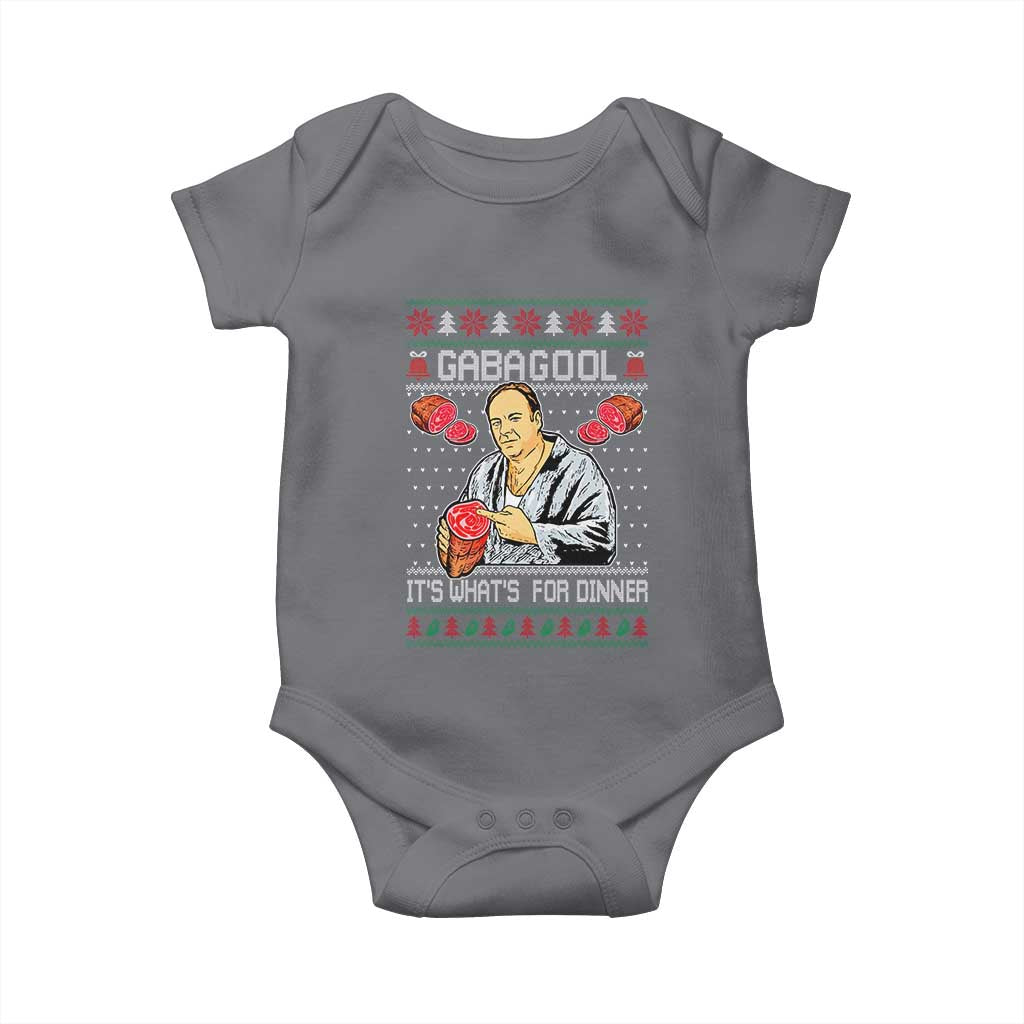 Funny Christmas Mafia Baby Onesie Gabagool It Is Whats For Dinner Gangster Movie - Wonder Print Shop