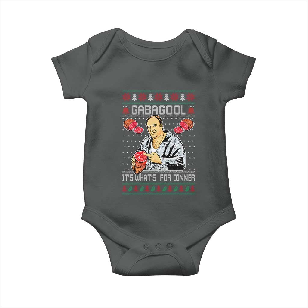 Funny Christmas Mafia Baby Onesie Gabagool It Is Whats For Dinner Gangster Movie - Wonder Print Shop