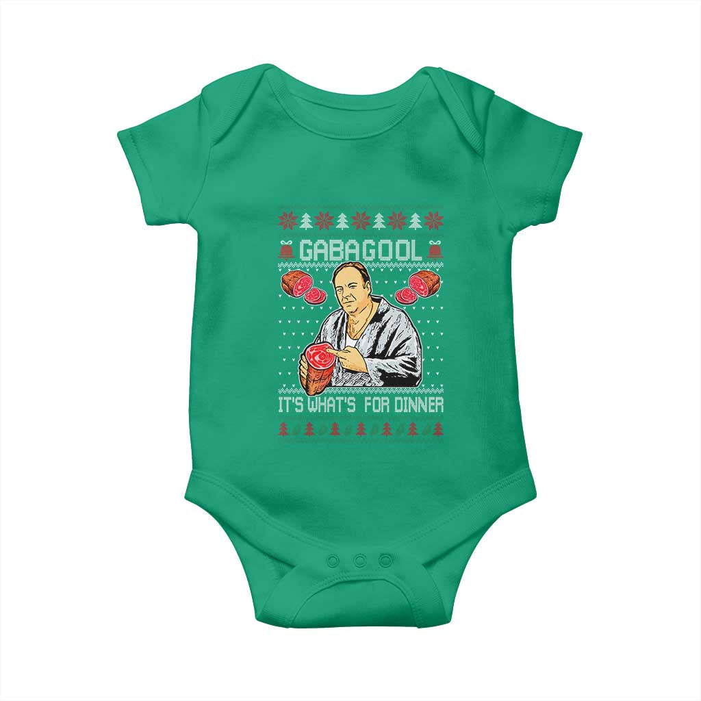 Funny Christmas Mafia Baby Onesie Gabagool It Is Whats For Dinner Gangster Movie - Wonder Print Shop