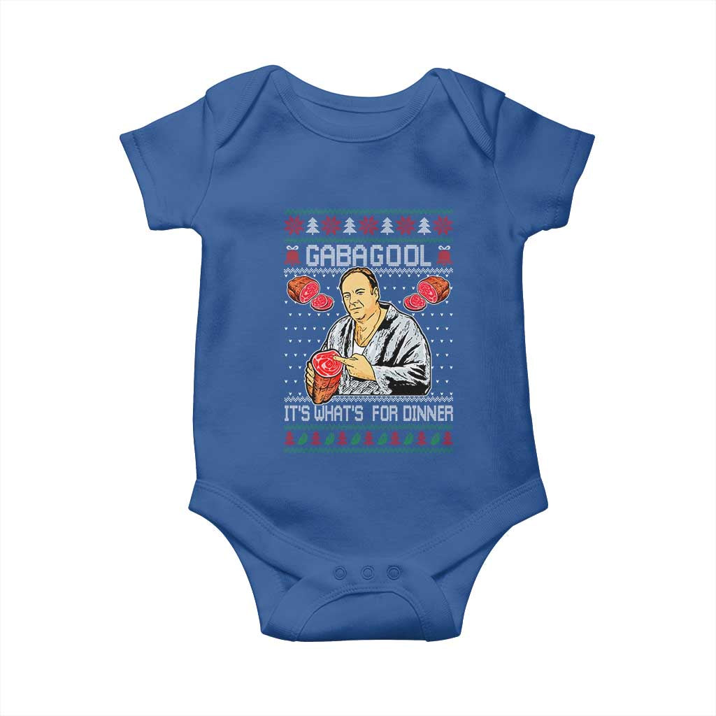 Funny Christmas Mafia Baby Onesie Gabagool It Is Whats For Dinner Gangster Movie - Wonder Print Shop