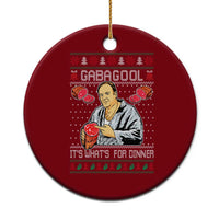 Funny Christmas Mafia Ceramic Ornament Gabagool It Is Whats For Dinner Gangster Movie - Wonder Print Shop