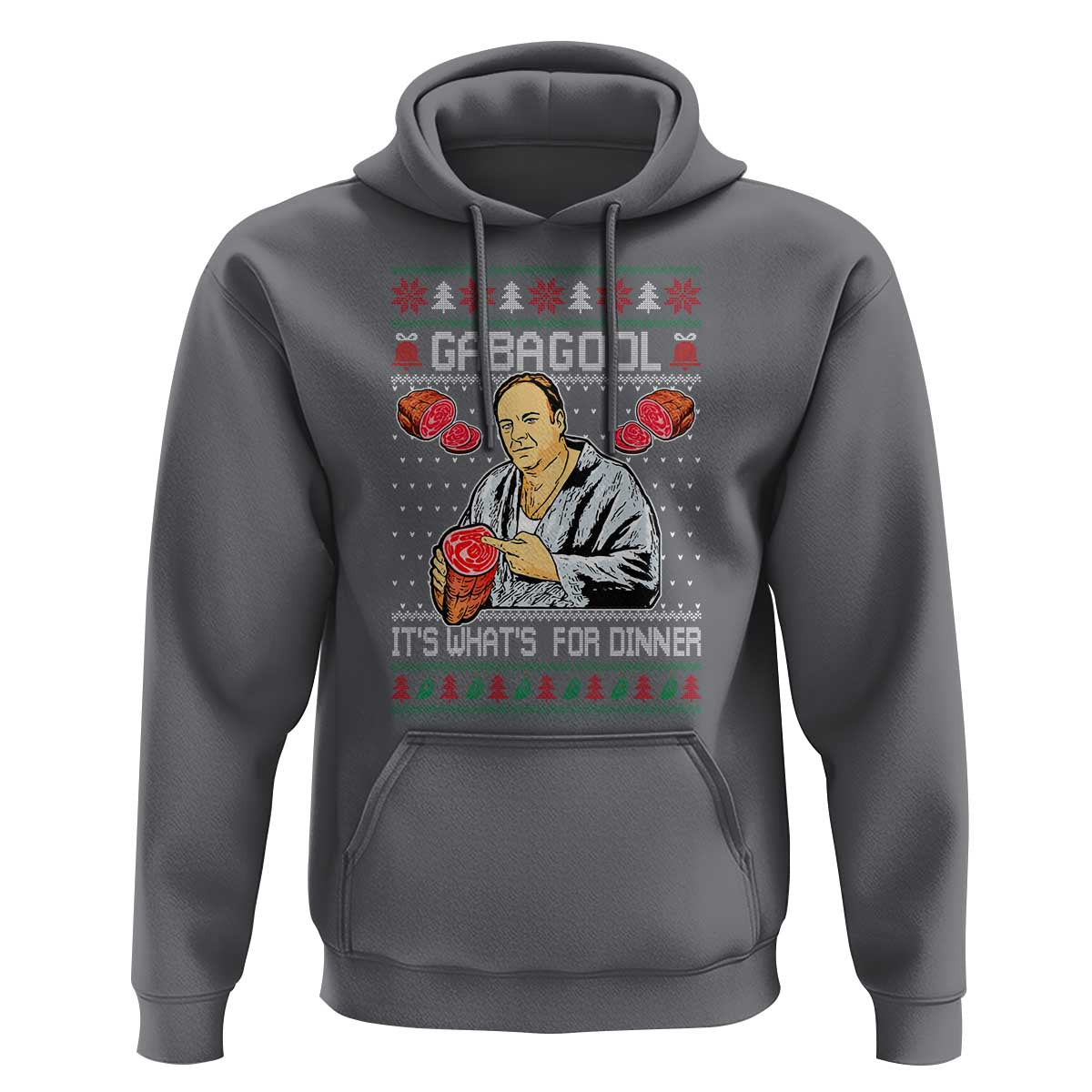 Funny Christmas Mafia Hoodie Gabagool It Is Whats For Dinner Gangster Movie - Wonder Print Shop
