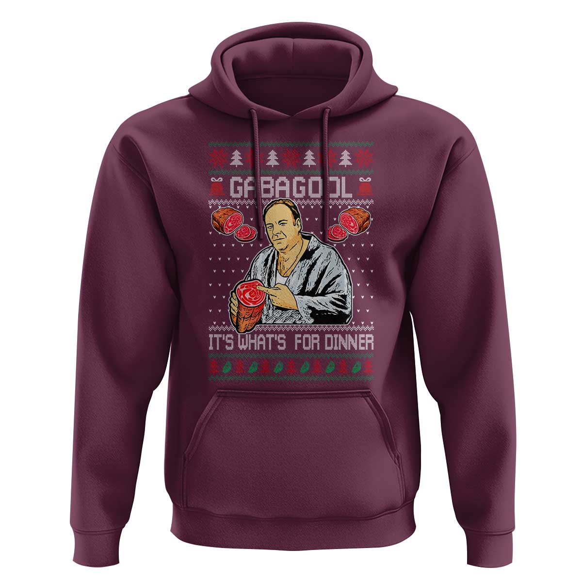 Funny Christmas Mafia Hoodie Gabagool It Is Whats For Dinner Gangster Movie - Wonder Print Shop