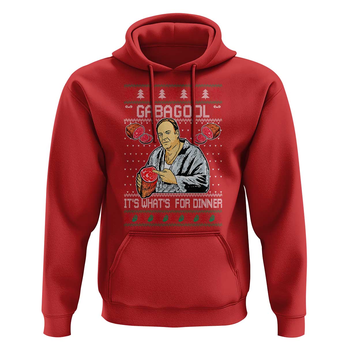 Funny Christmas Mafia Hoodie Gabagool It Is Whats For Dinner Gangster Movie - Wonder Print Shop
