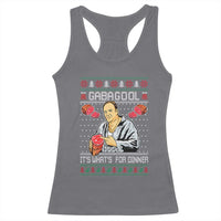 Funny Christmas Mafia Racerback Tank Top Gabagool It Is Whats For Dinner Gangster Movie - Wonder Print Shop