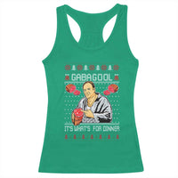 Funny Christmas Mafia Racerback Tank Top Gabagool It Is Whats For Dinner Gangster Movie - Wonder Print Shop