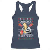 Funny Christmas Mafia Racerback Tank Top Gabagool It Is Whats For Dinner Gangster Movie - Wonder Print Shop