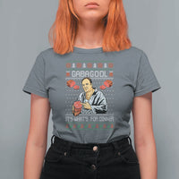 Funny Christmas Mafia T Shirt For Women Gabagool It Is Whats For Dinner Gangster Movie - Wonder Print Shop