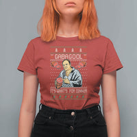 Funny Christmas Mafia T Shirt For Women Gabagool It Is Whats For Dinner Gangster Movie - Wonder Print Shop